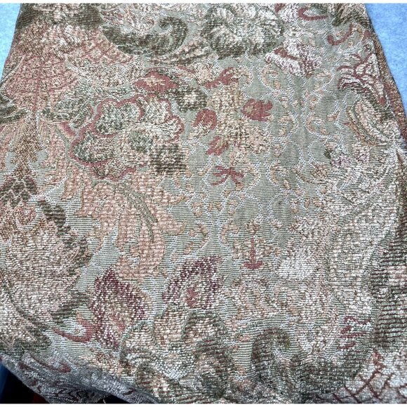 Chenille Tapestry Fabric 30" x 52" Floral Pattern - Picture 1 of 6
